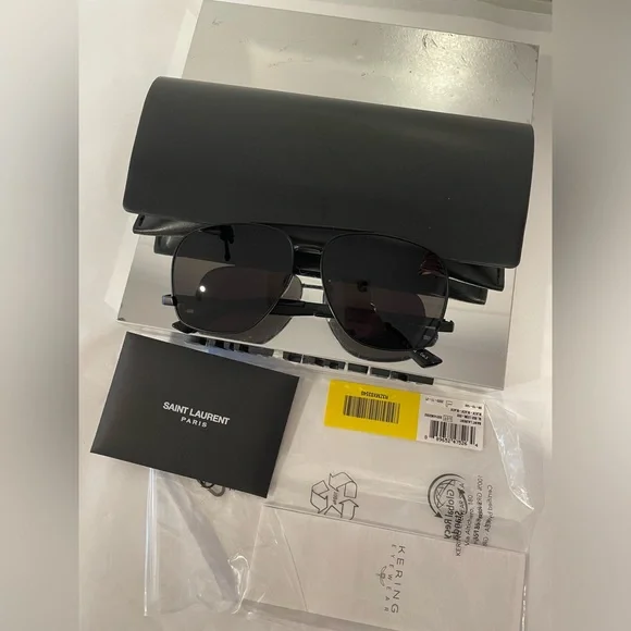 SAINT LAURENT SL 653 LEON-002 BLACK SUNGLASSES